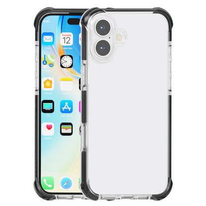 For iPhone 16 Case Four Corners Anti Drop Clear TPU + TPE + PC Phone Cover
