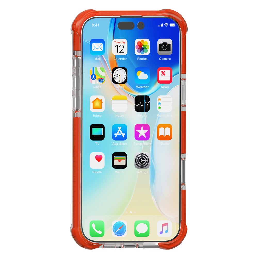 For iPhone 16 Pro Case Four Corners Anti Drop Clear TPU + TPE + PC Phone Cover