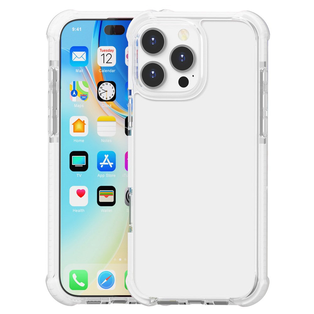 For iPhone 16 Pro Case Four Corners Anti Drop Clear TPU + TPE + PC Phone Cover