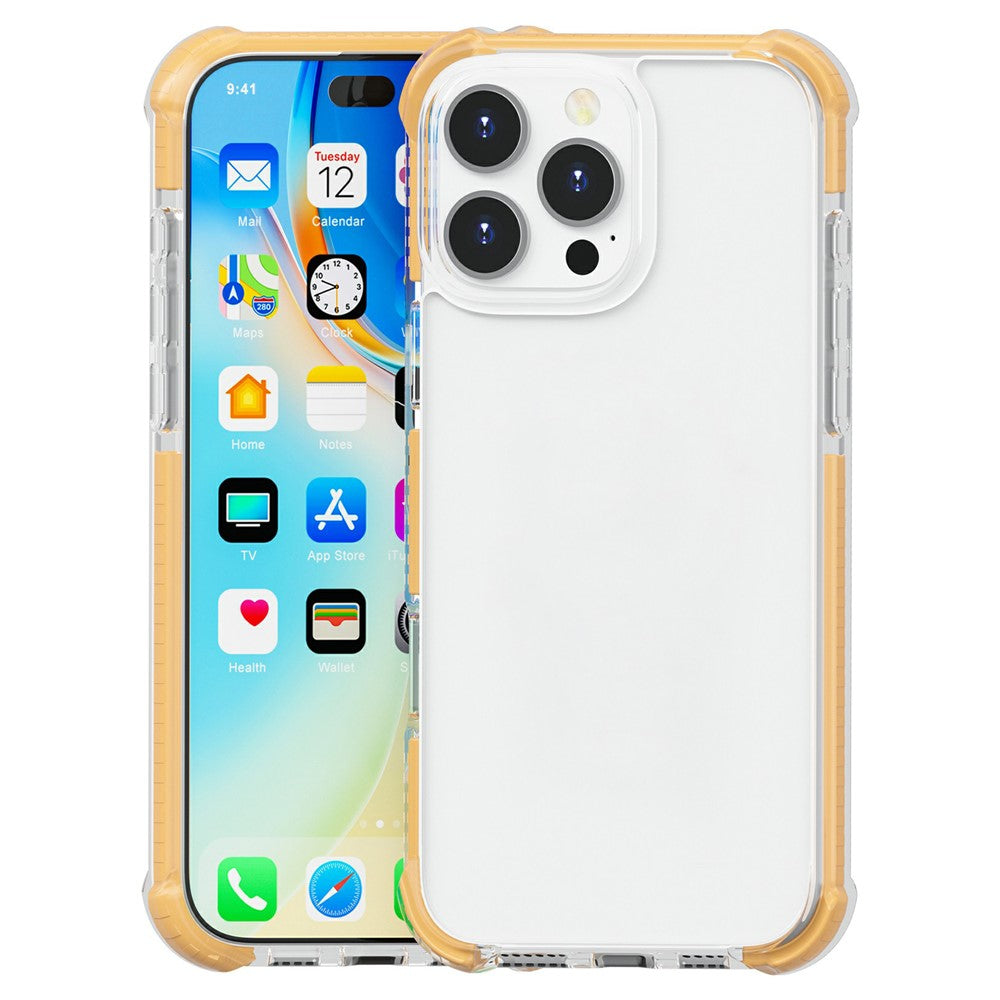 For iPhone 16 Pro Case Four Corners Anti Drop Clear TPU + TPE + PC Phone Cover