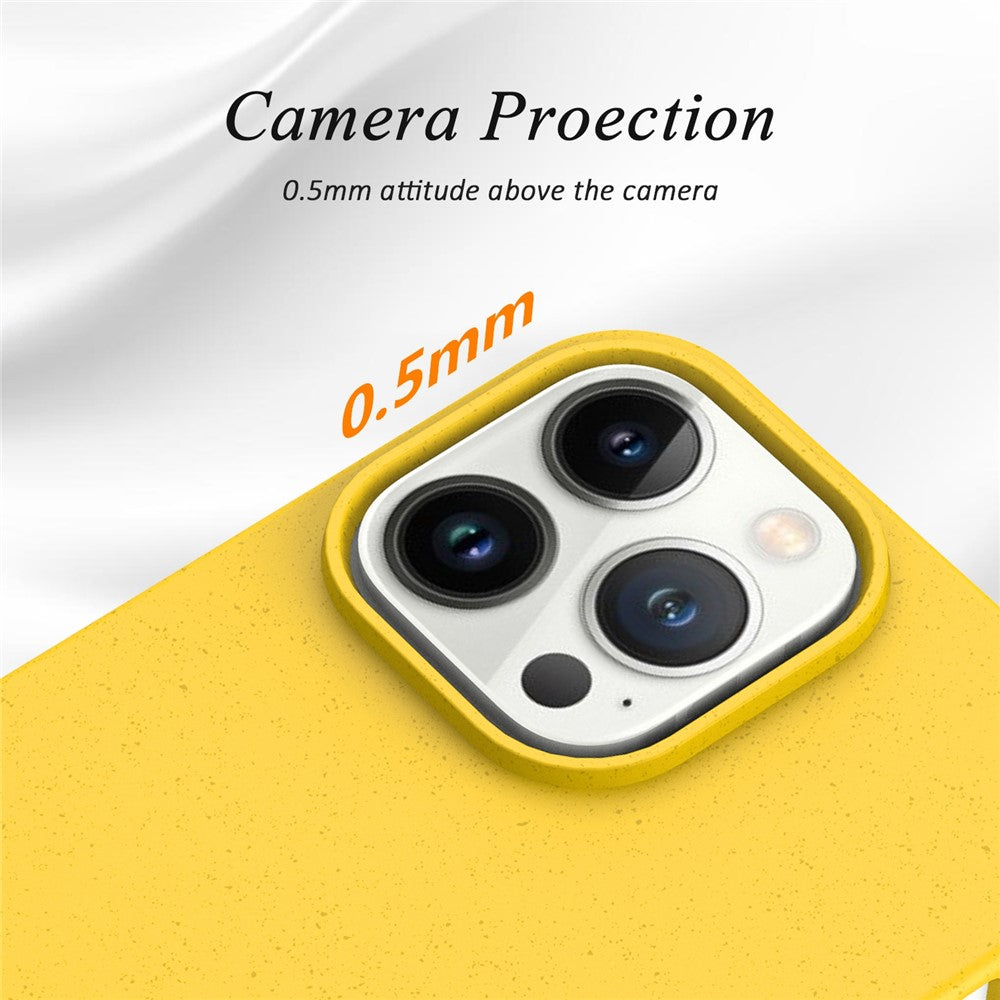For iPhone 16 Pro Max Case Biodegradable Wheat Straw+TPU Hybrid Phone Cover