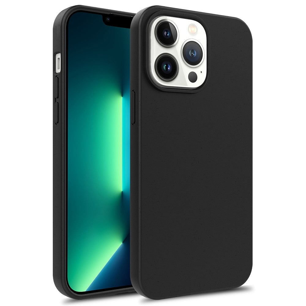 For iPhone 16 Pro Max Case Biodegradable Wheat Straw+TPU Hybrid Phone Cover