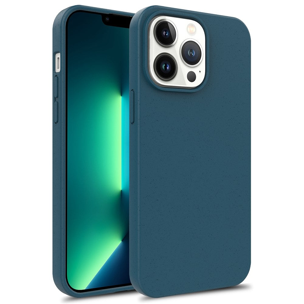 For iPhone 16 Pro Max Case Biodegradable Wheat Straw+TPU Hybrid Phone Cover