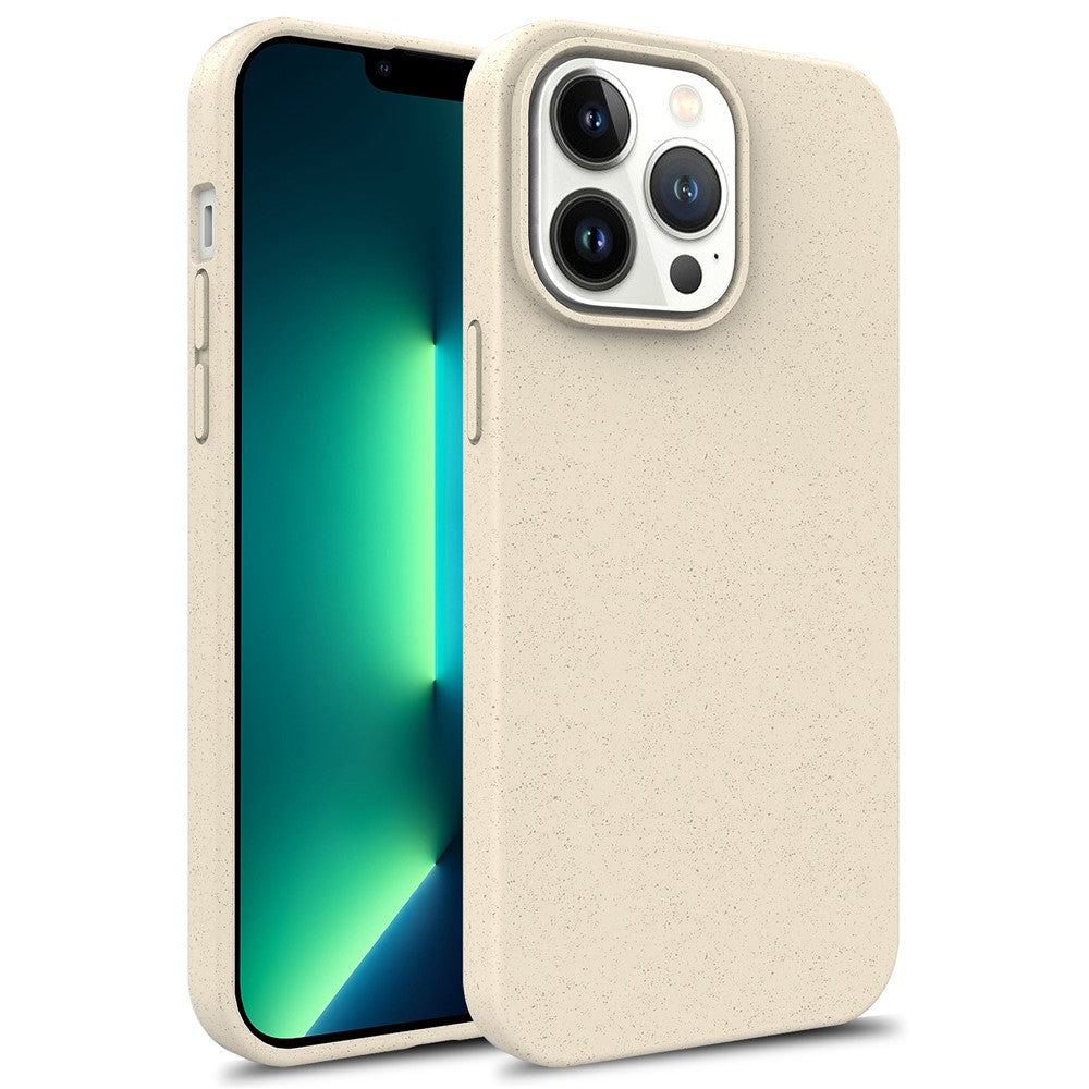 For iPhone 16 Pro Max Case Biodegradable Wheat Straw+TPU Hybrid Phone Cover
