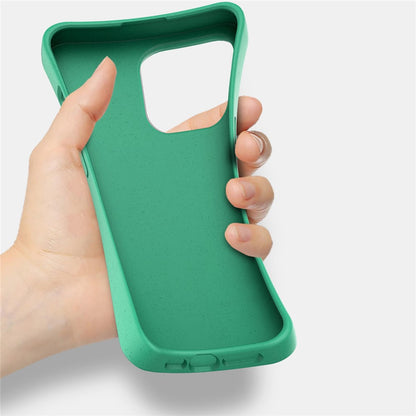 For iPhone 16 Pro Case Eco-Friendly Wheat Straw+TPU Protective Phone Case