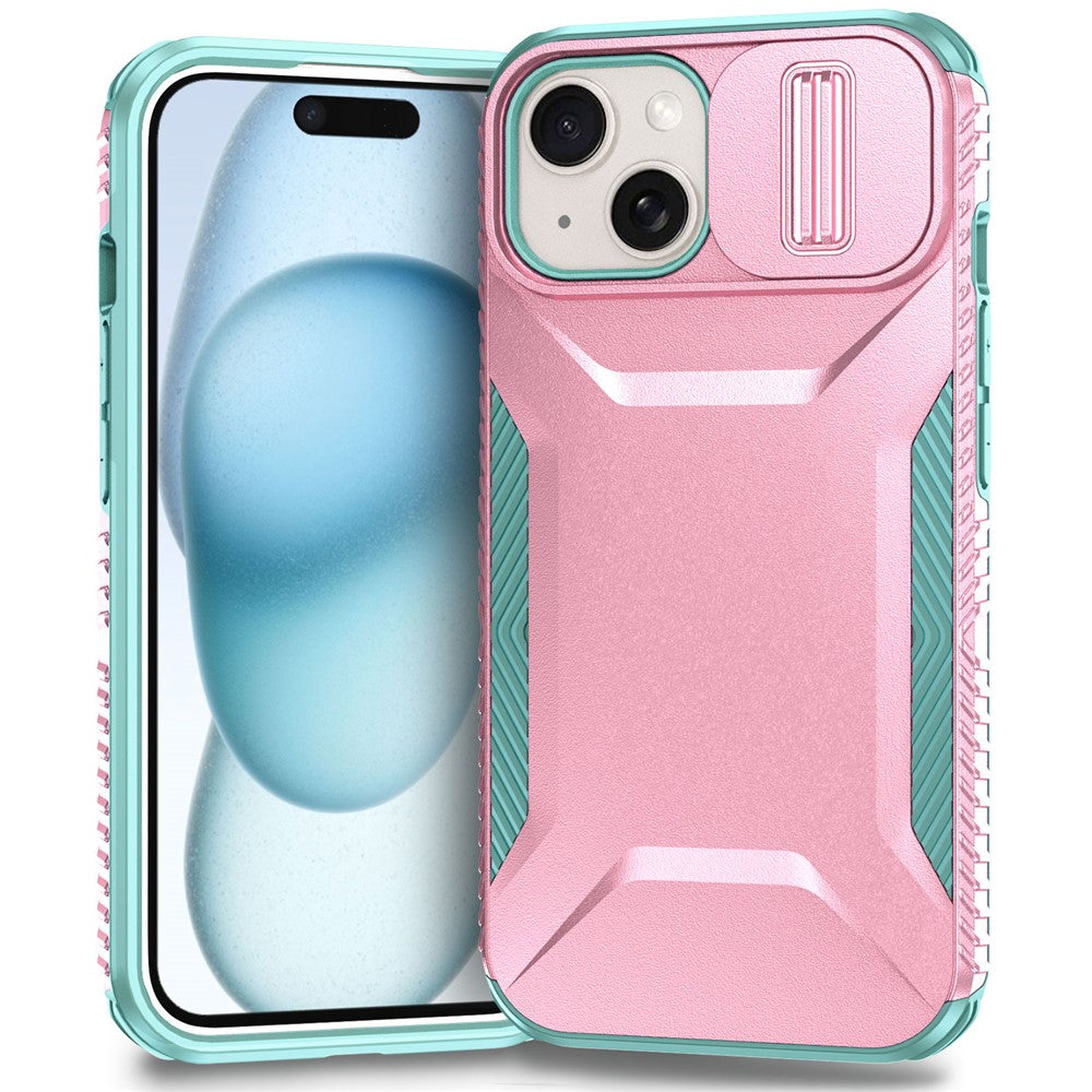 For iPhone 15 Case TPU+PC Phone Cover Upgraded Lens Protection