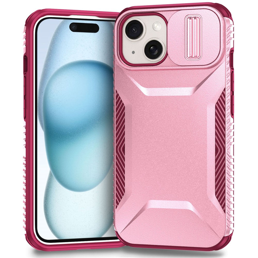 For iPhone 15 Case TPU+PC Phone Cover Upgraded Lens Protection