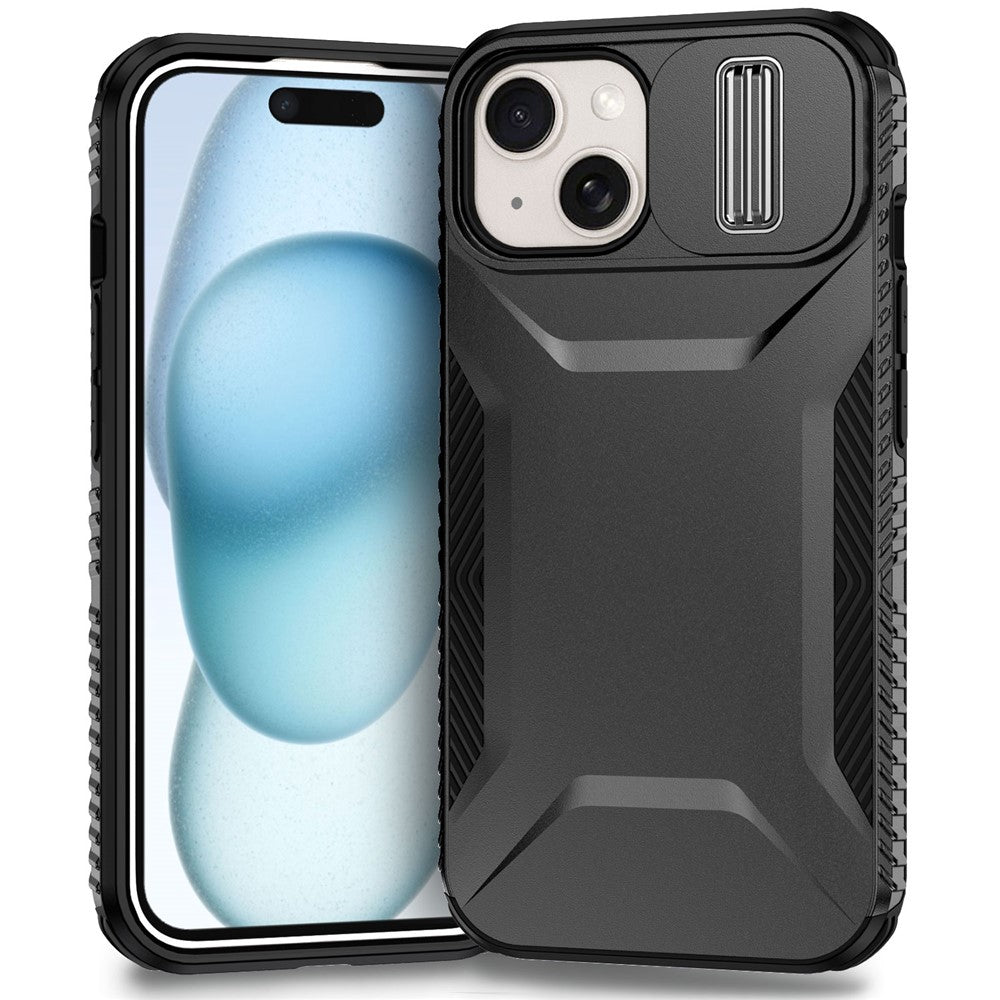 For iPhone 15 Case TPU+PC Phone Cover Upgraded Lens Protection