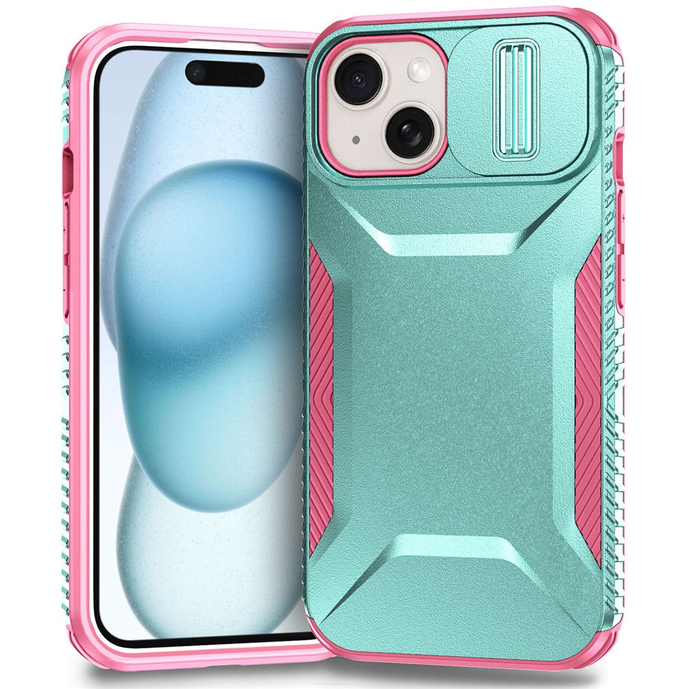 For iPhone 15 Case TPU+PC Phone Cover Upgraded Lens Protection
