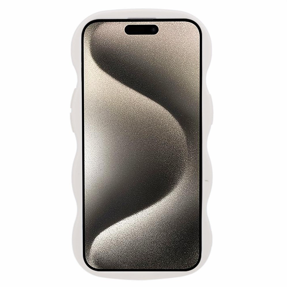 XL Series For iPhone 14 Case Solid Color Wave Edge Flexible TPU Phone Cover