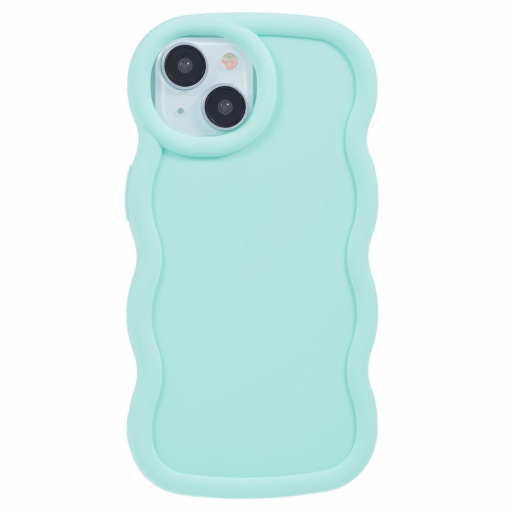 XL Series For iPhone 14 Case Solid Color Wave Edge Flexible TPU Phone Cover