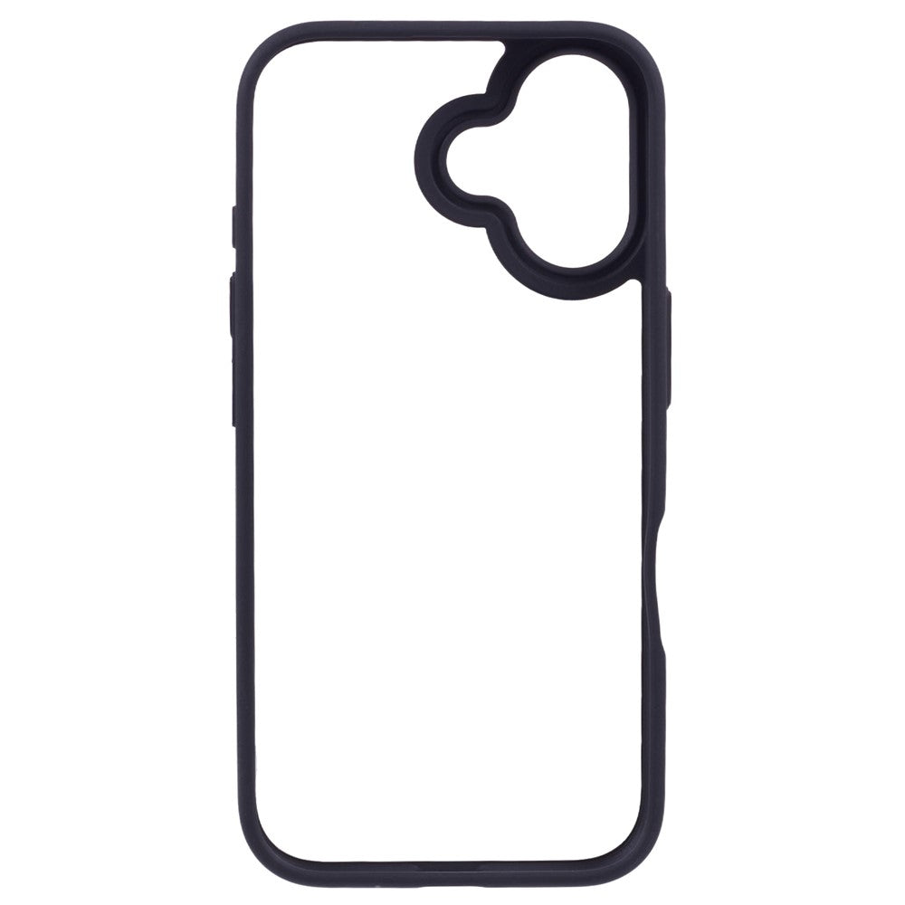 For iPhone 16 Cell Phone Cases Drop-Proof Clear Back PC+TPU Cover