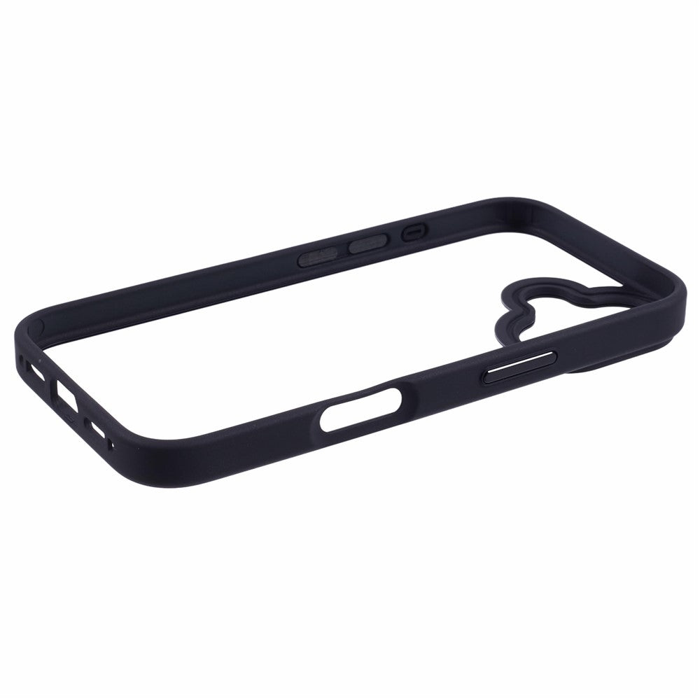 For iPhone 16 Cell Phone Cases Drop-Proof Clear Back PC+TPU Cover