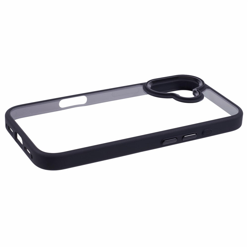 For iPhone 16 Cell Phone Cases Drop-Proof Clear Back PC+TPU Cover