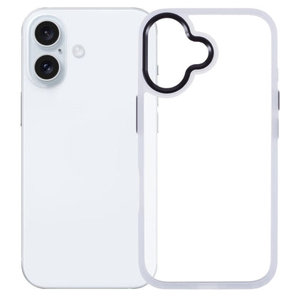 For iPhone 16 Cell Phone Cases Drop-Proof Clear Back PC+TPU Cover