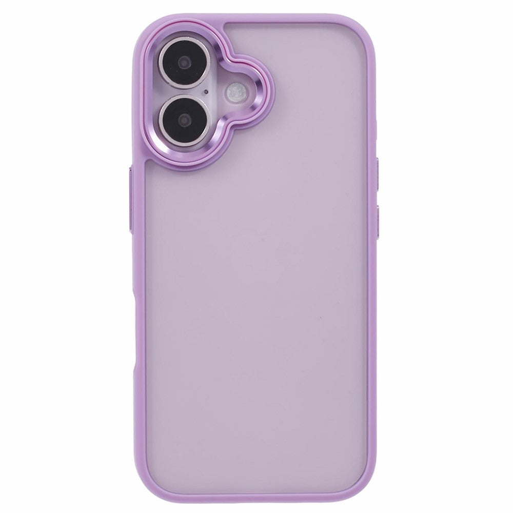 For iPhone 16 Cell Phone Cases Drop-Proof Clear Back PC+TPU Cover