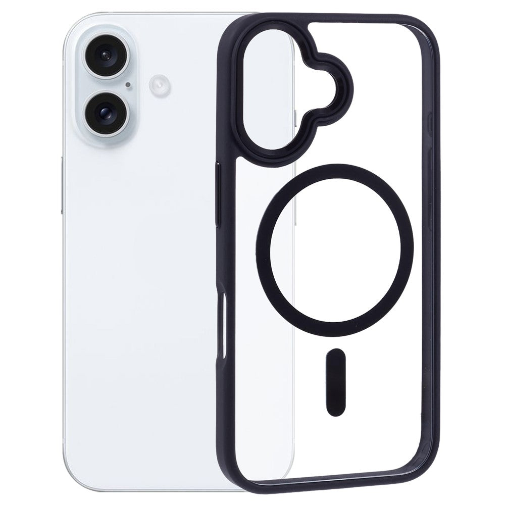For iPhone 16 Compatible with MagSafe Phone Case Clear PC+TPU Back Cover
