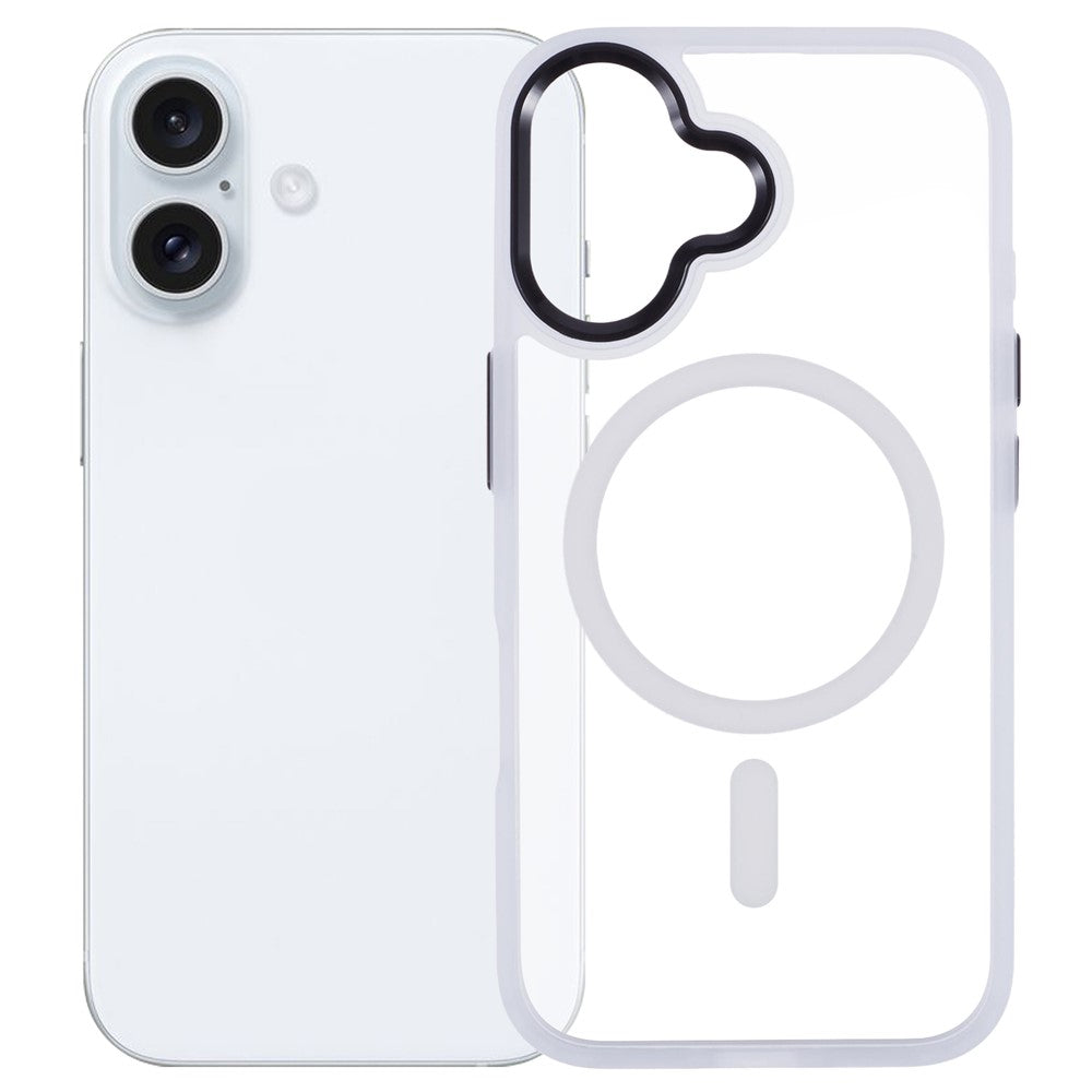 For iPhone 16 Compatible with MagSafe Phone Case Clear PC+TPU Back Cover