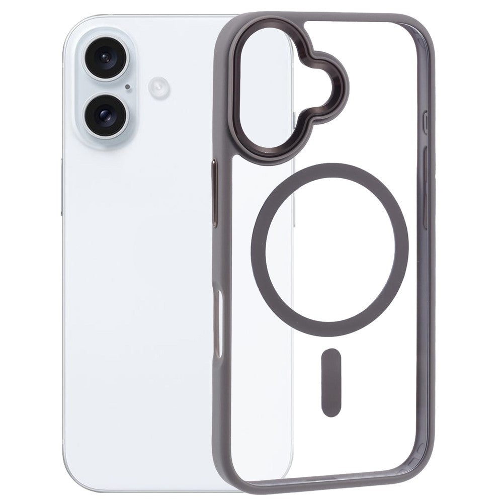 For iPhone 16 Compatible with MagSafe Phone Case Clear PC+TPU Back Cover