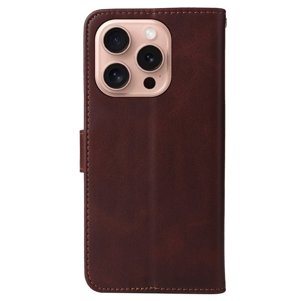 For iPhone 16 Pro Case Card Holder Leather Stand Wallet Phone Cover