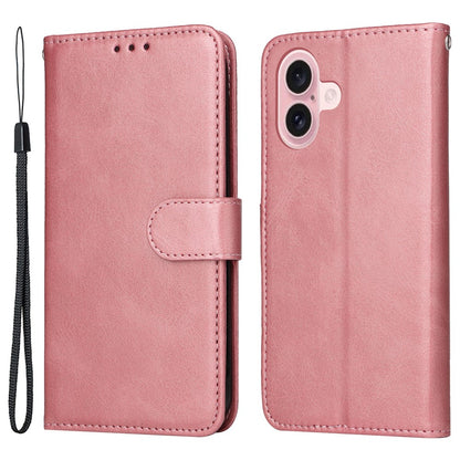 For iPhone 16 Case PU Leather Stand Phone Cover  with 3 Card Slots Wallet