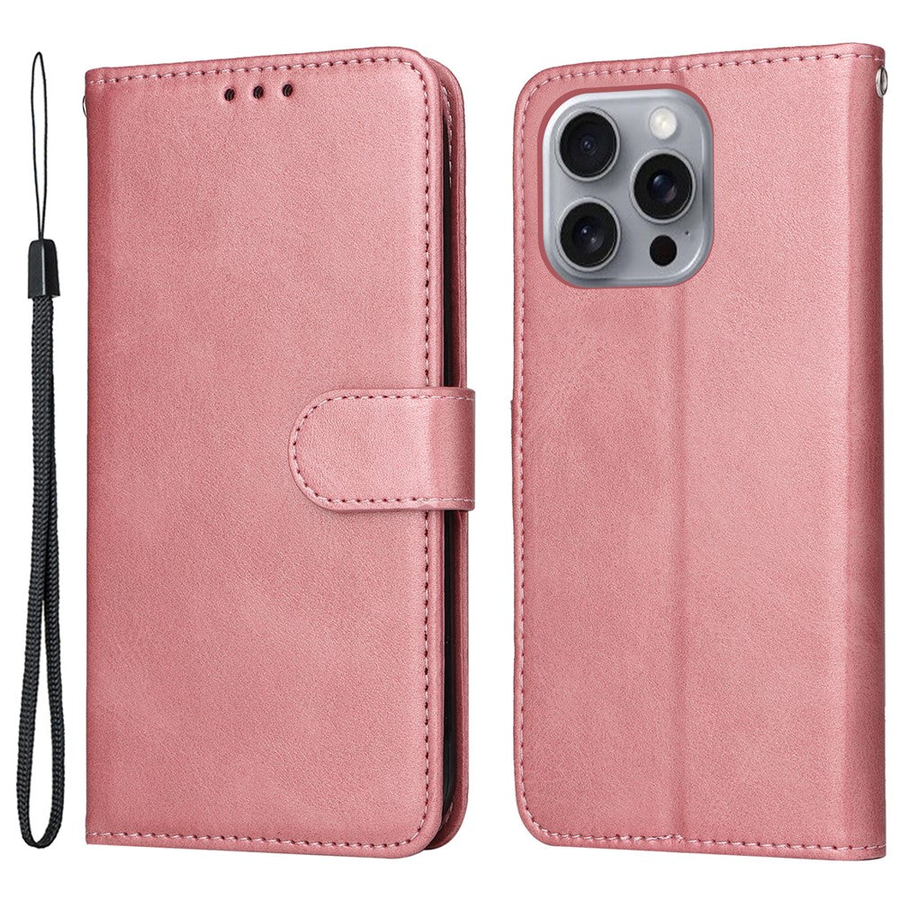 For iPhone 16 Pro Max Stand Case Card Slot Leather Wallet Phone Cover