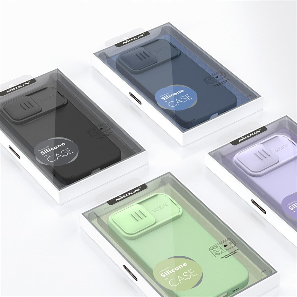 NILLKIN For iPhone 14 Pro Max Hard PC Soft Silicone Hybrid Case Slide Camera Protection Phone Cover