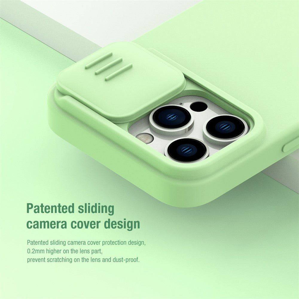 NILLKIN For iPhone 14 Pro Max Hard PC Soft Silicone Hybrid Case Slide Camera Protection Phone Cover