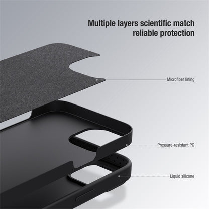 NILLKIN For iPhone 14 Pro Max Hard PC Soft Silicone Hybrid Case Slide Camera Protection Phone Cover