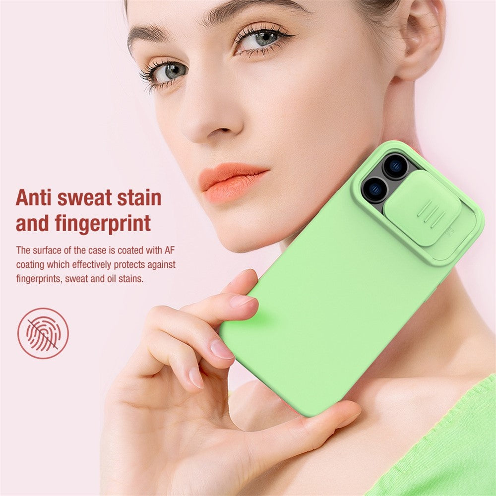 NILLKIN For iPhone 14 Pro Max Hard PC Soft Silicone Hybrid Case Slide Camera Protection Phone Cover