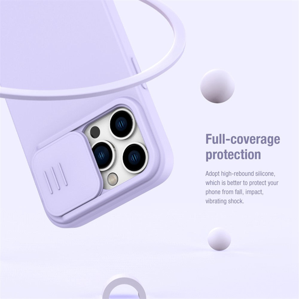 NILLKIN For iPhone 14 Pro Max Hard PC Soft Silicone Hybrid Case Slide Camera Protection Phone Cover