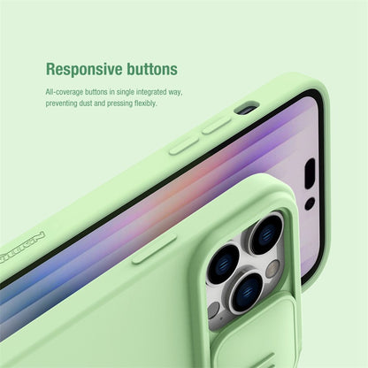 NILLKIN For iPhone 14 Pro Max Hard PC Soft Silicone Hybrid Case Slide Camera Protection Phone Cover