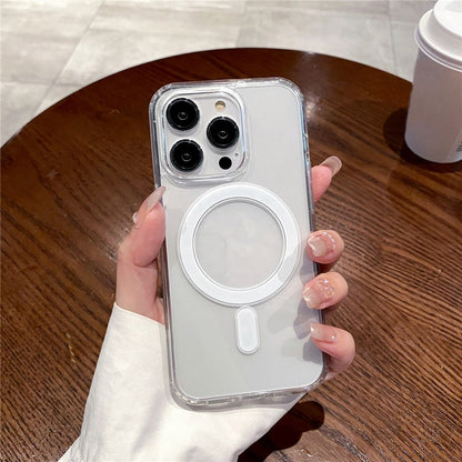 For iPhone 16 Pro Max Case Compatible with MagSafe TPU+Acrylic Clear Back Phone Cover