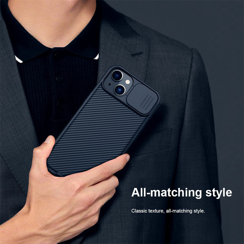 NILLKIN CamShield Pro Series for iPhone 14 / iPhone 13 Slide Camera Protection Phone Case Anti-drop Hybrid TPU + PC Back Cover