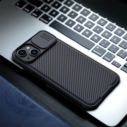 NILLKIN CamShield Pro Series for iPhone 14 / iPhone 13 Slide Camera Protection Phone Case Anti-drop Hybrid TPU + PC Back Cover