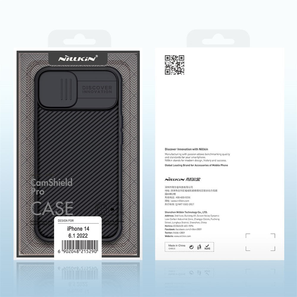 NILLKIN CamShield Pro Series for iPhone 14 / iPhone 13 Slide Camera Protection Phone Case Anti-drop Hybrid TPU + PC Back Cover