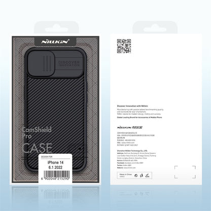 NILLKIN CamShield Pro Series for iPhone 14 / iPhone 13 Slide Camera Protection Phone Case Anti-drop Hybrid TPU + PC Back Cover