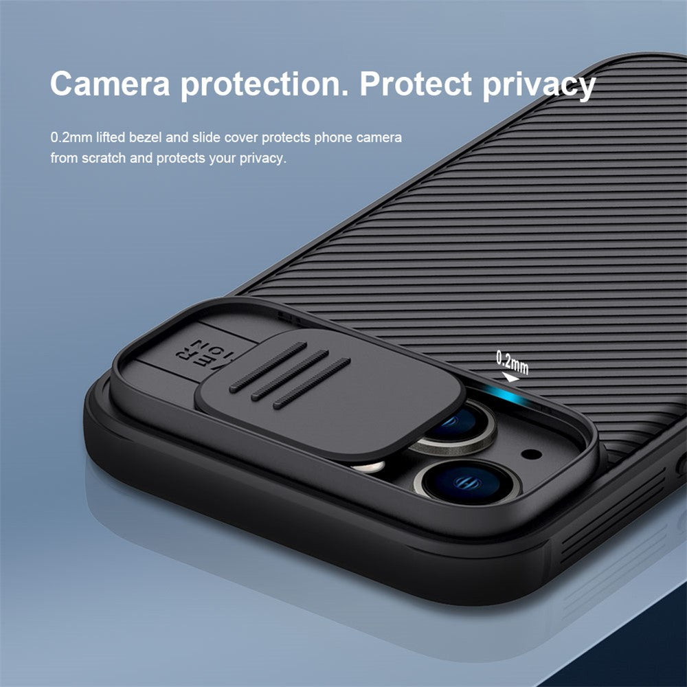 NILLKIN CamShield Pro Series for iPhone 14 / iPhone 13 Slide Camera Protection Phone Case Anti-drop Hybrid TPU + PC Back Cover