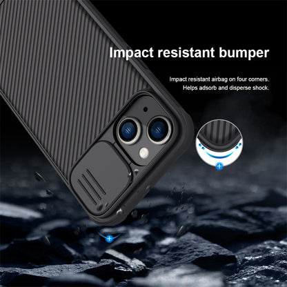 NILLKIN CamShield Pro Series for iPhone 14 / iPhone 13 Slide Camera Protection Phone Case Anti-drop Hybrid TPU + PC Back Cover