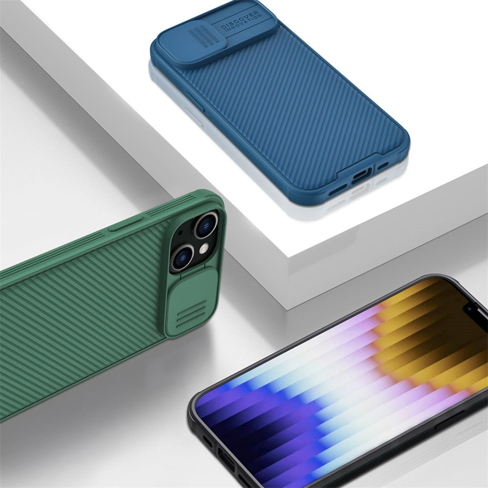 NILLKIN CamShield Pro Series for iPhone 14 / iPhone 13 Slide Camera Protection Phone Case Anti-drop Hybrid TPU + PC Back Cover