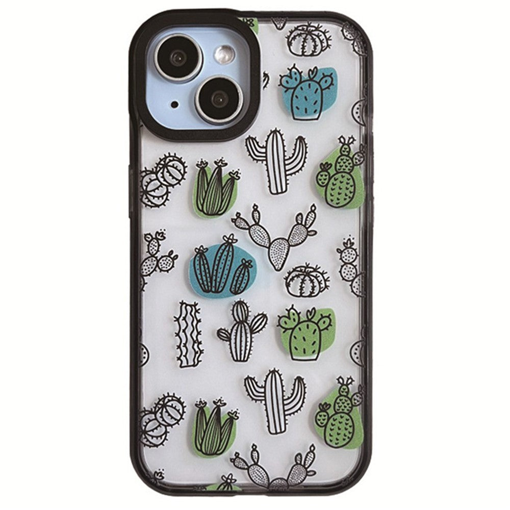 For iPhone 14 Cell Phone Case Colorful Pattern Shockproof Hard Acrylic Cover