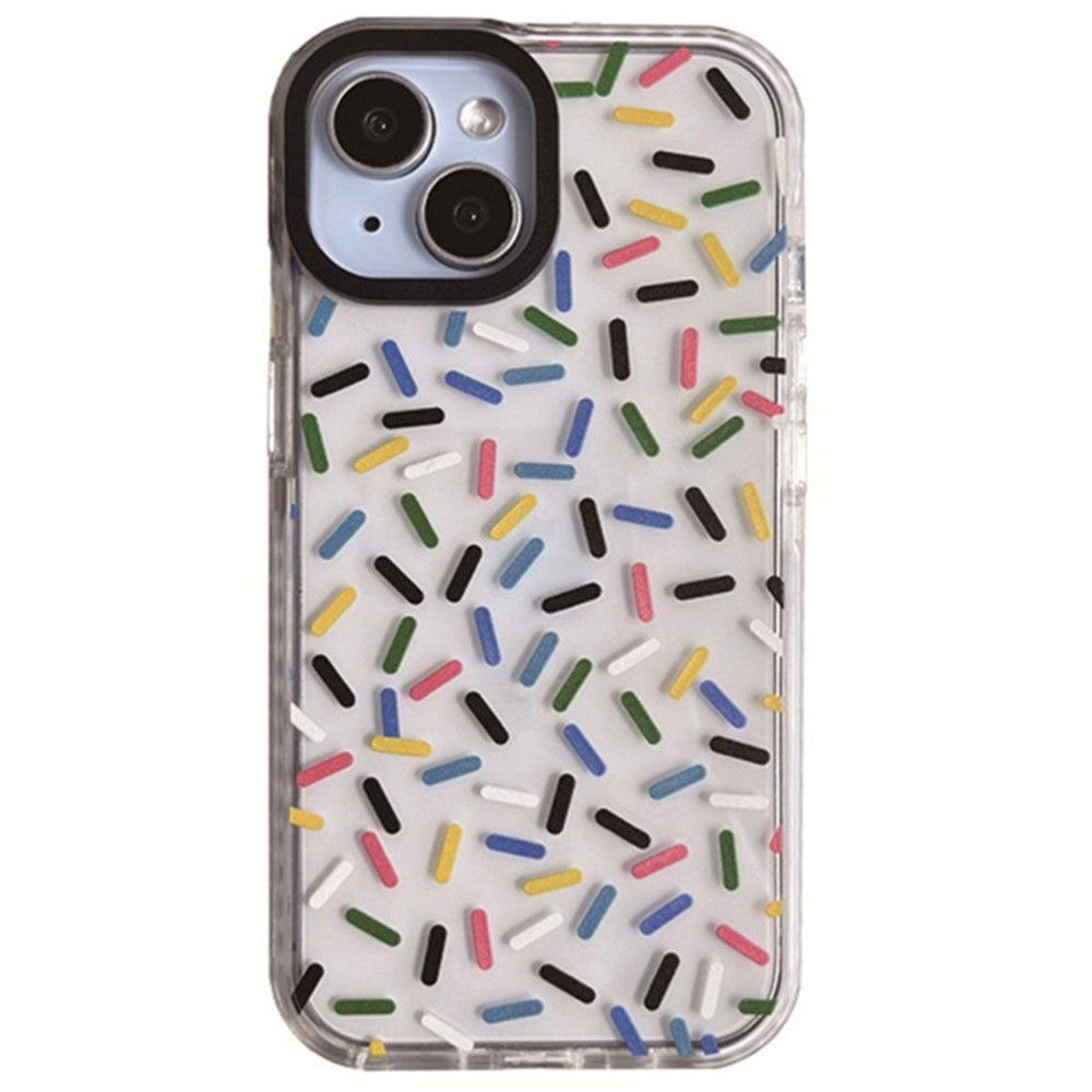 For iPhone 14 Cell Phone Case Colorful Pattern Shockproof Hard Acrylic Cover
