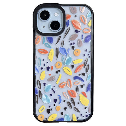 For iPhone 14 Cell Phone Case Colorful Pattern Shockproof Hard Acrylic Cover