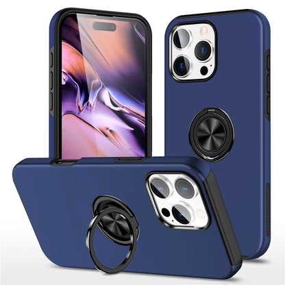 For iPhone 16 Pro Case Kickstand PC+TPU Phone Cover Magnetic Car Mount
