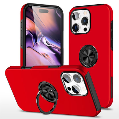 For iPhone 16 Pro Case Kickstand PC+TPU Phone Cover Magnetic Car Mount