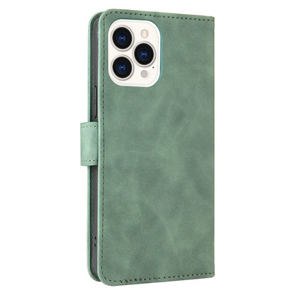 For iPhone 14 Pro Max Skin-touch Feeling PU Leather Case Stand Wallet Full Protection Inner TPU Phone Cover