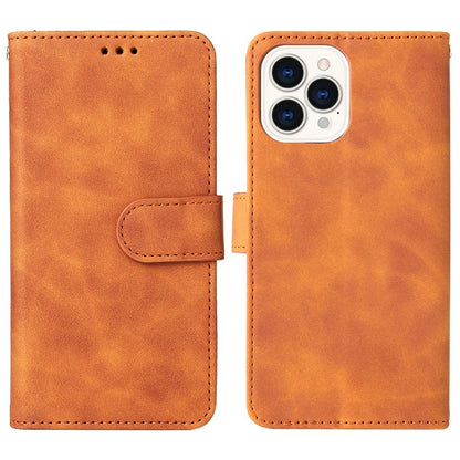 For iPhone 14 Pro Max Skin-touch Feeling PU Leather Case Stand Wallet Full Protection Inner TPU Phone Cover