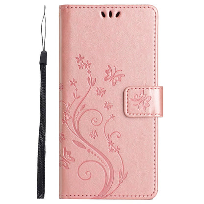 For iPhone 16 Case Flip Shockproof Butterfly Floral Leather Phone Cover