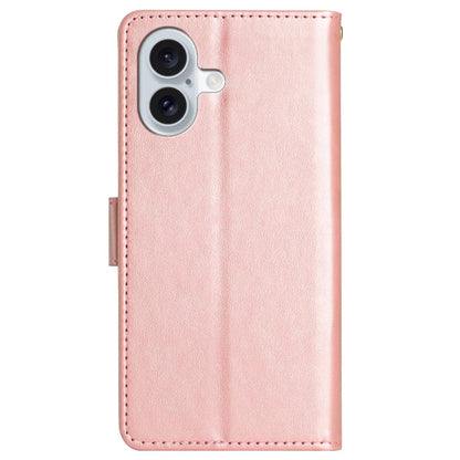 For iPhone 16 Case Flip Shockproof Butterfly Floral Leather Phone Cover