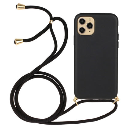 For iPhone 16 Pro Case with Lanyard Wheat Straw+TPU Phone Cover Biodegradable Recyclable